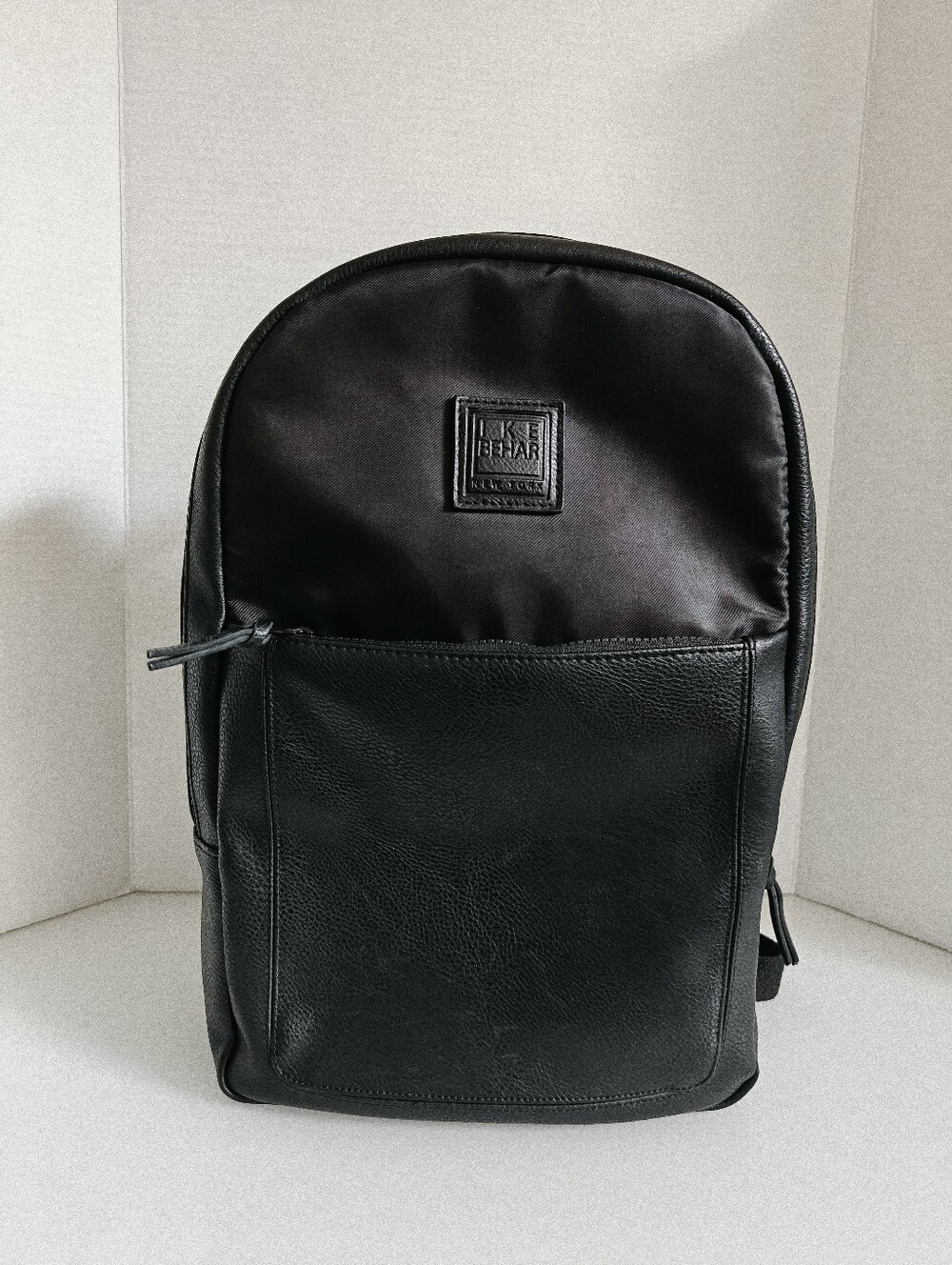 Ike Behar Faux Leather Laptop Backpack